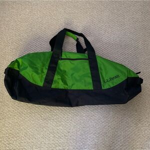 L.L. Bean black and green Adventure Duffle bag size Large 95L water resistant